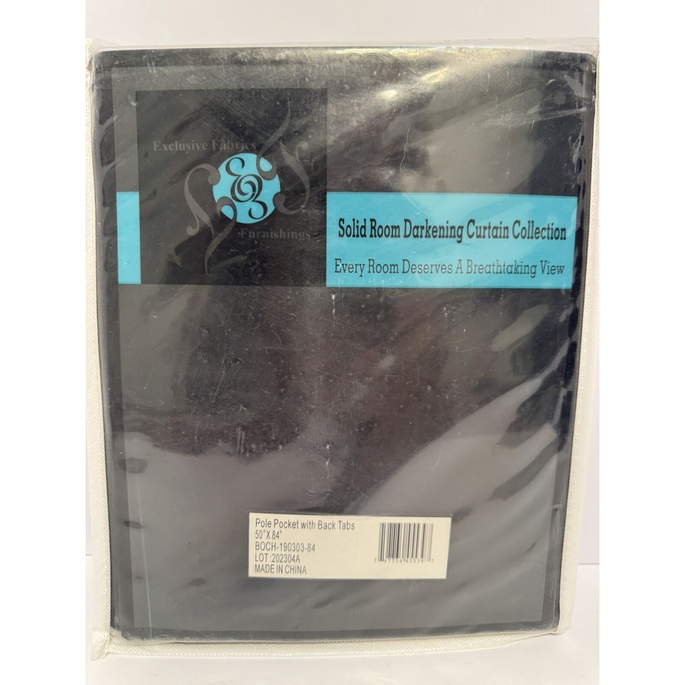 Exclusive Fabrics Jet Black‎ Grommet Room Darkening Curtain